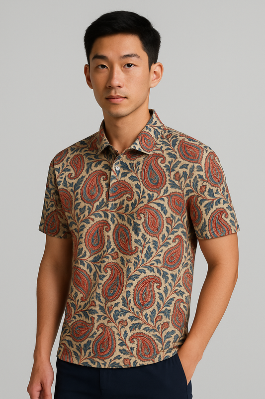 Seamless Golf Performance Polo Batik Brown