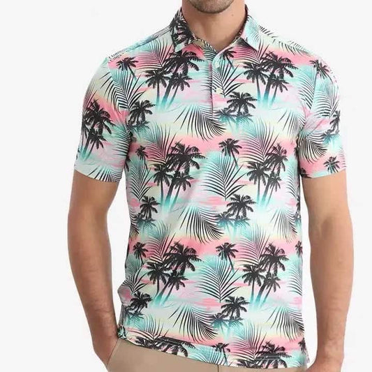 Short sleeve polo - Palm Trees 